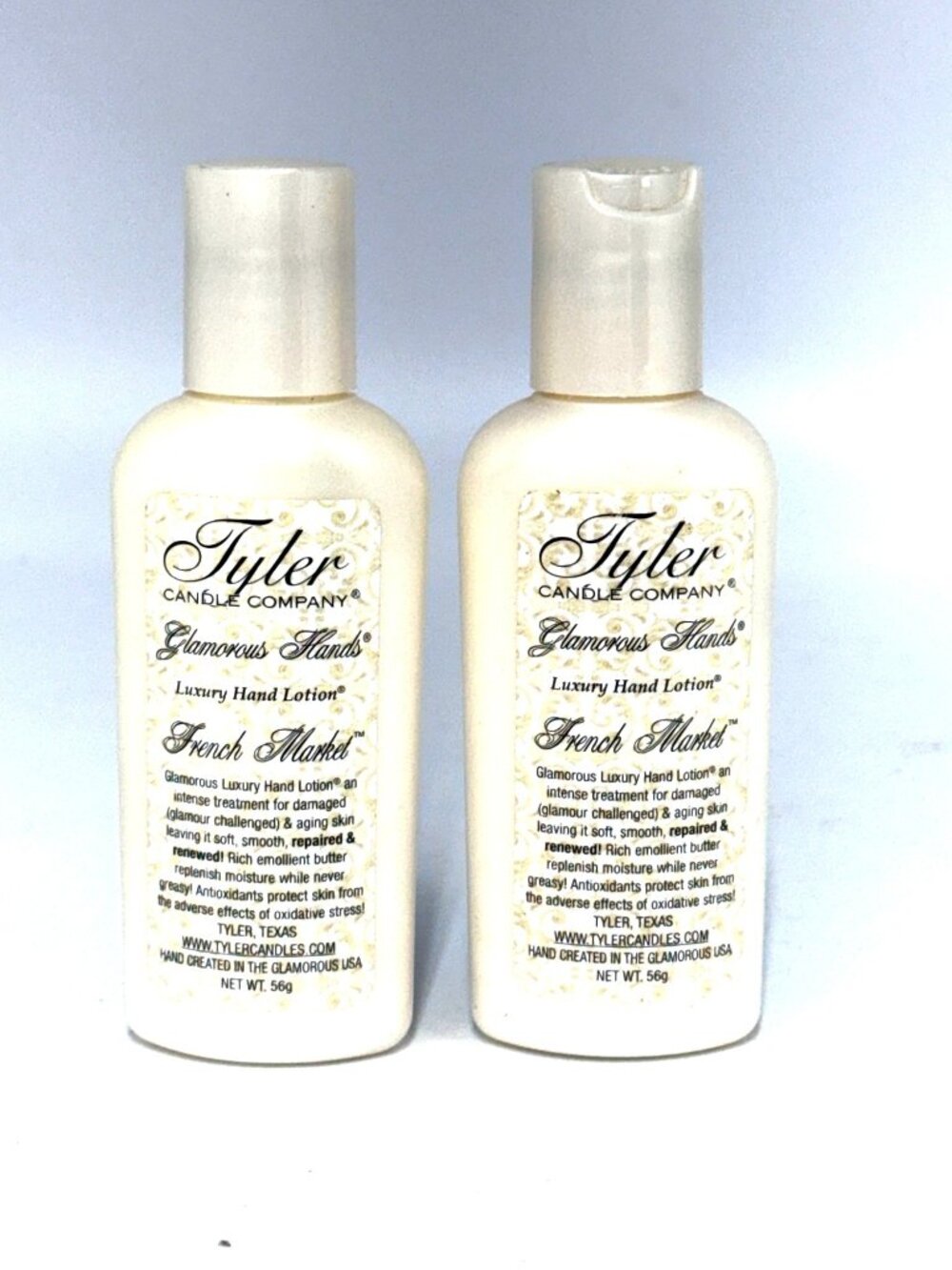 Tyler Candle Company Glamorous Hands Luxury Hand Lotion French Market 2oz Set 2